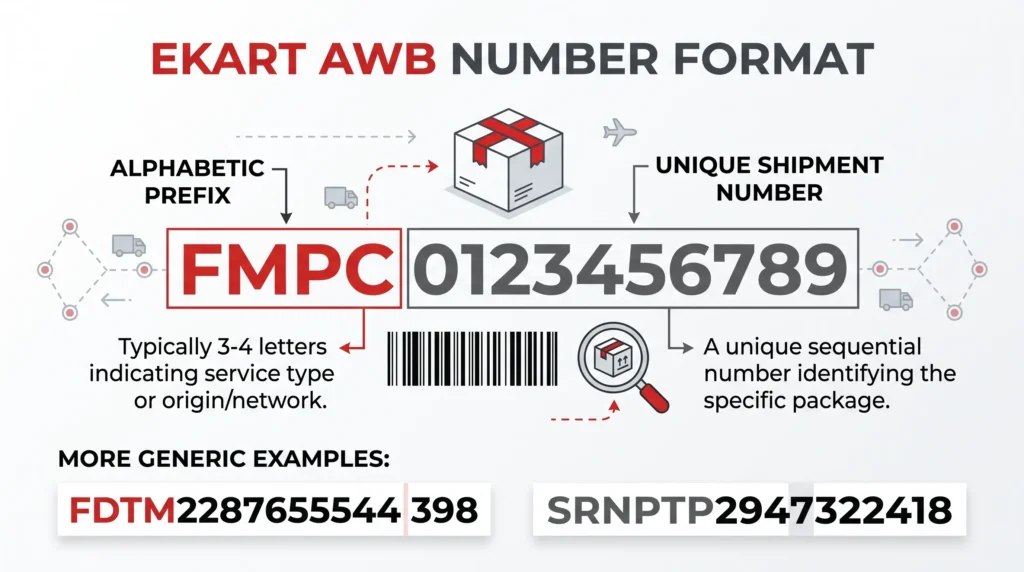 What Does an Ekart AWB Number Look Like
